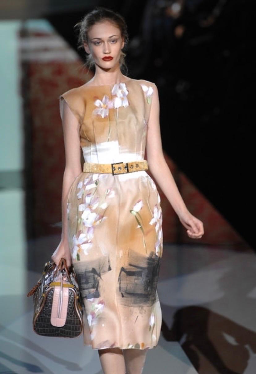 Dolce & Gabbana Hand Painted Limited Edition Dress
Runway 2008 Collection
Italian size 38 
Limited Edition 46/150 
Fully lined, finished with belt.
Measurements: Length - 40 inches, Bust - up to 34
