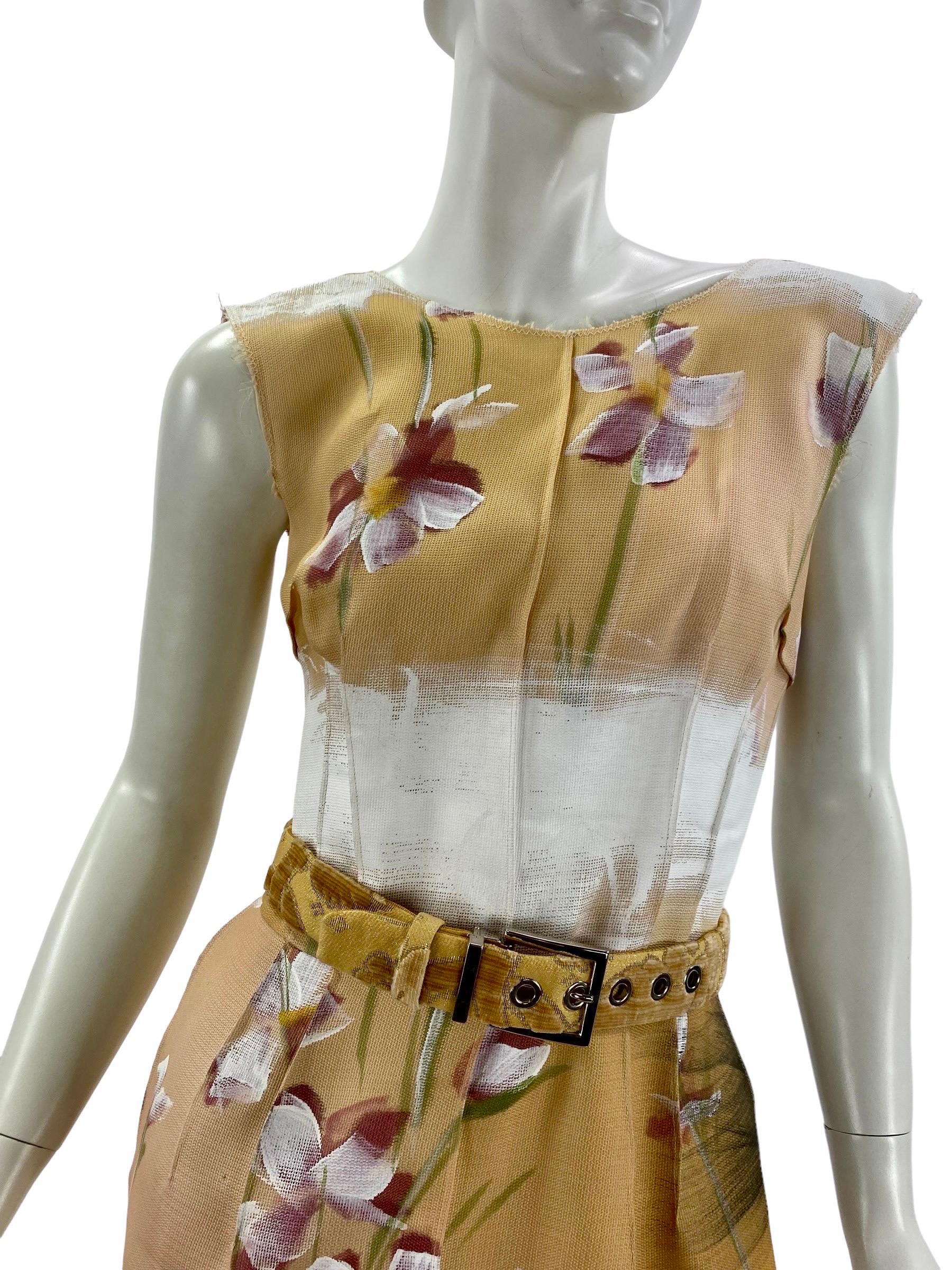 2008 Dolce & Gabbana Hand Painted Limited Edition 46/150 Runway Dress Italian 38 For Sale 1