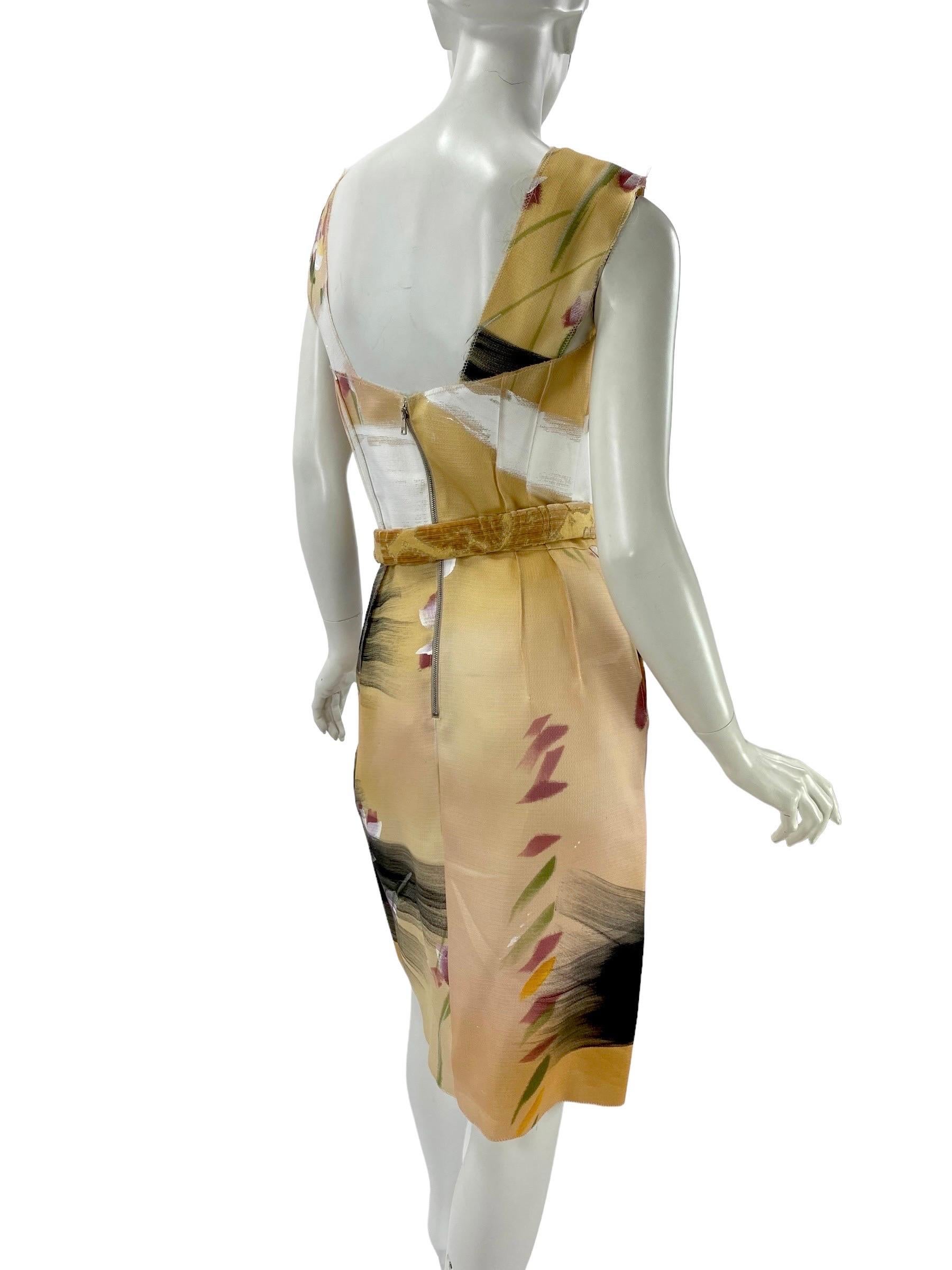 2008 Dolce & Gabbana Hand Painted Limited Edition 46/150 Runway Dress Italian 38 For Sale 3