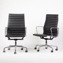 2008 Eames Herman Miller Aluminum Group Executive Desk Chair Black Sets Avail