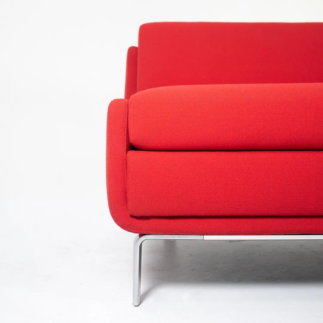 American 2008 Gaia Three Seat Sofa by Arik Levy for Bernhardt Design in Red Fabric For Sale