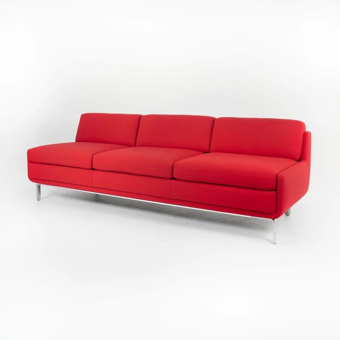2008 Gaia Three Seat Sofa by Arik Levy for Bernhardt Design in Red Fabric In Good Condition For Sale In Philadelphia, PA