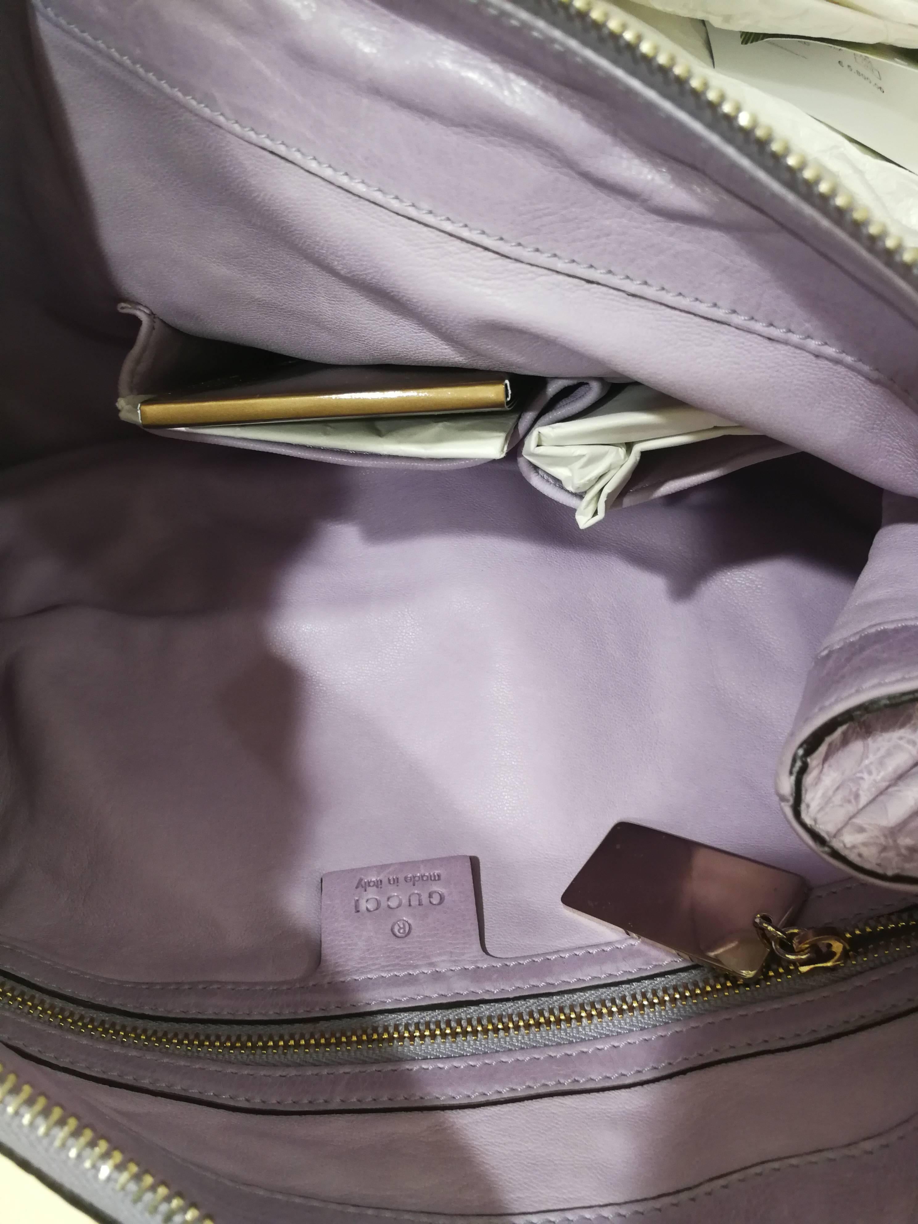 2008 Gucci unique limited edition crocodile leather hysteria lilla bag For Sale 3