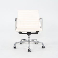 2008 Herman Miller Eames Aluminum Management Desk Chair in Cream Leather