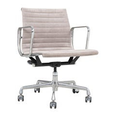 2008 Herman Miller Eames Aluminum Management Desk Chair with Griege Suede Seat