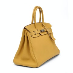 2008 Hermés amber yellow 35 birkin bag