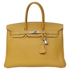 2008 Hermés sac birkin 35 jaune ambre