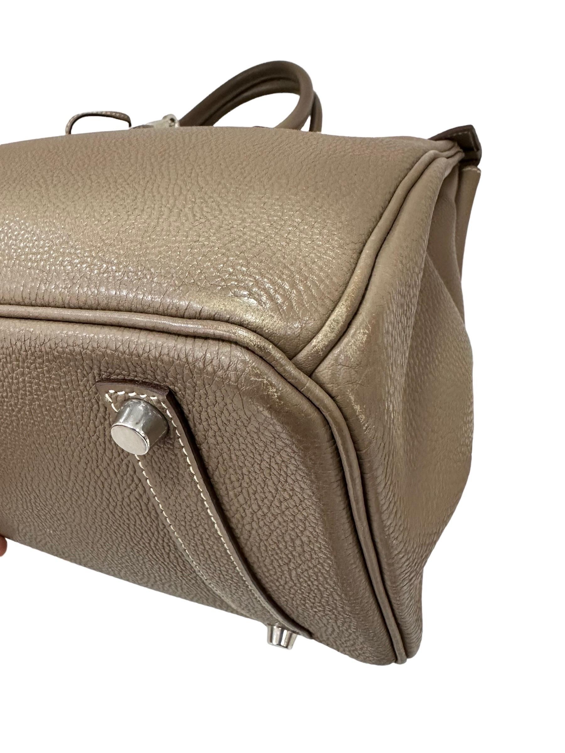 2008 Hermès Birkin 35 Togo Leather Toundra Top Handle Bag en vente 8