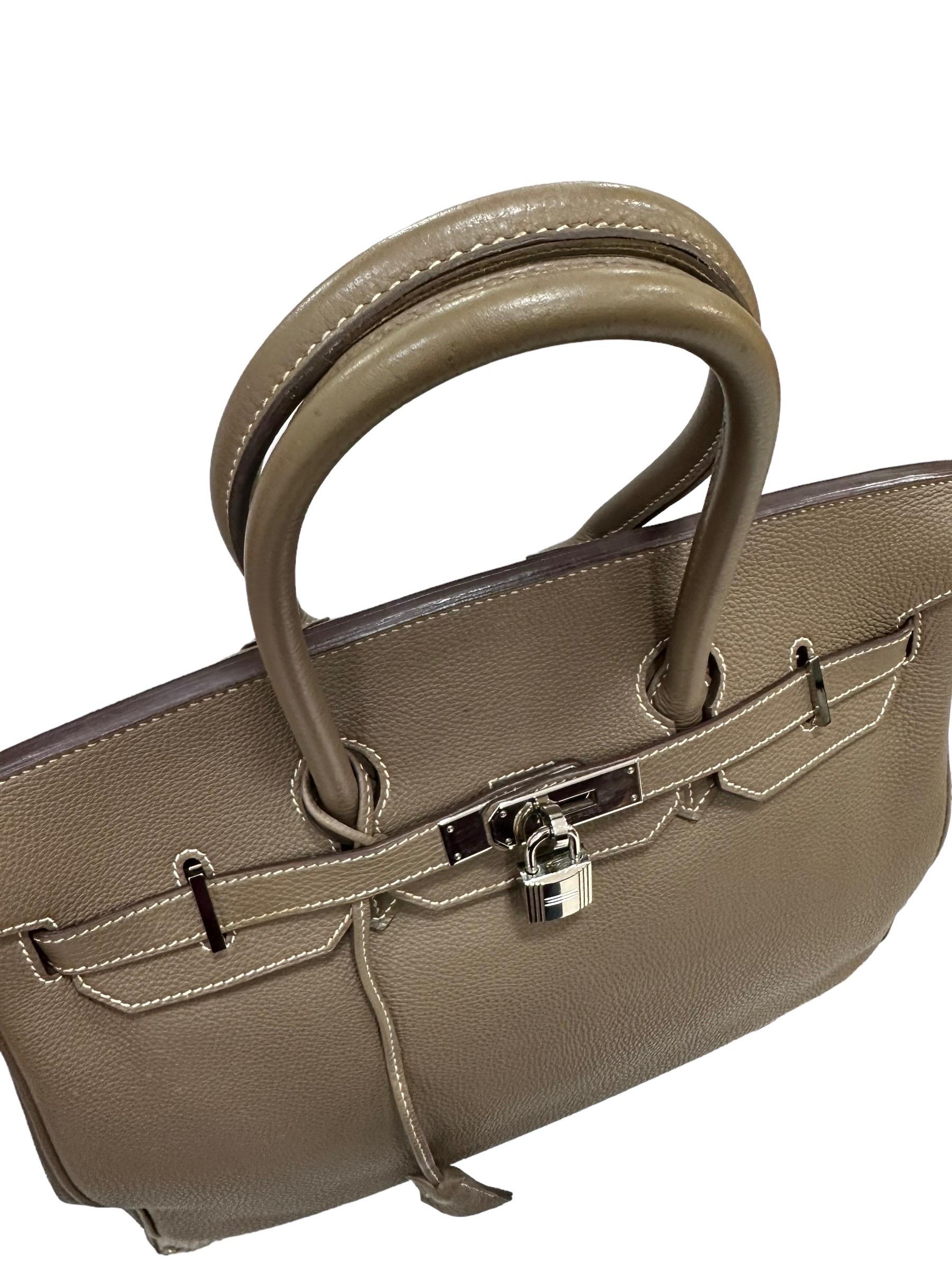 2008 Hermès Birkin 35 Togo Leather Toundra Top Handle Bag en vente 3