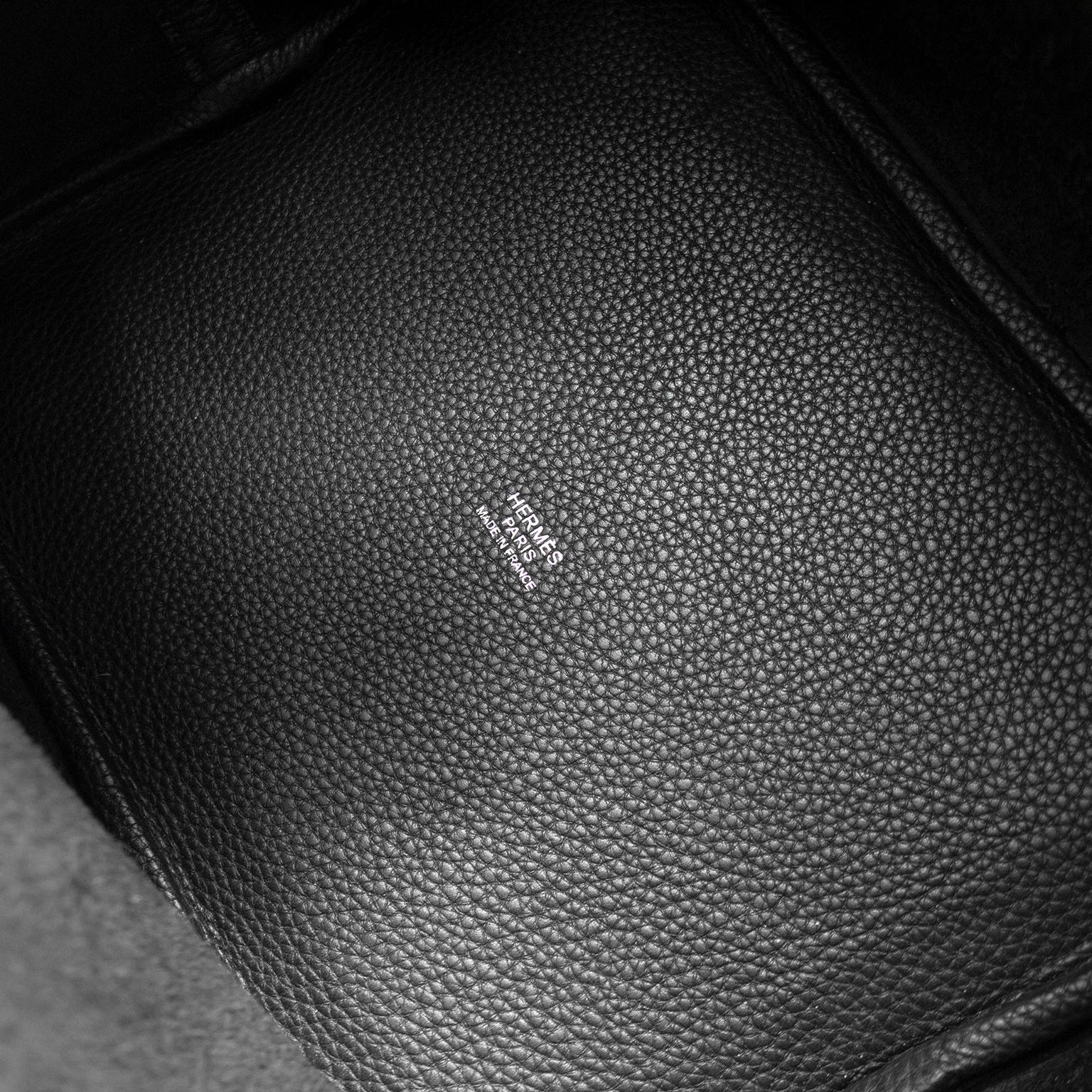Women's or Men's 2008 Hermes Black Picotin 22 MM Bag