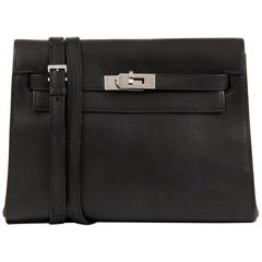2008 Hermes Black Swift Leather Kelly Danse