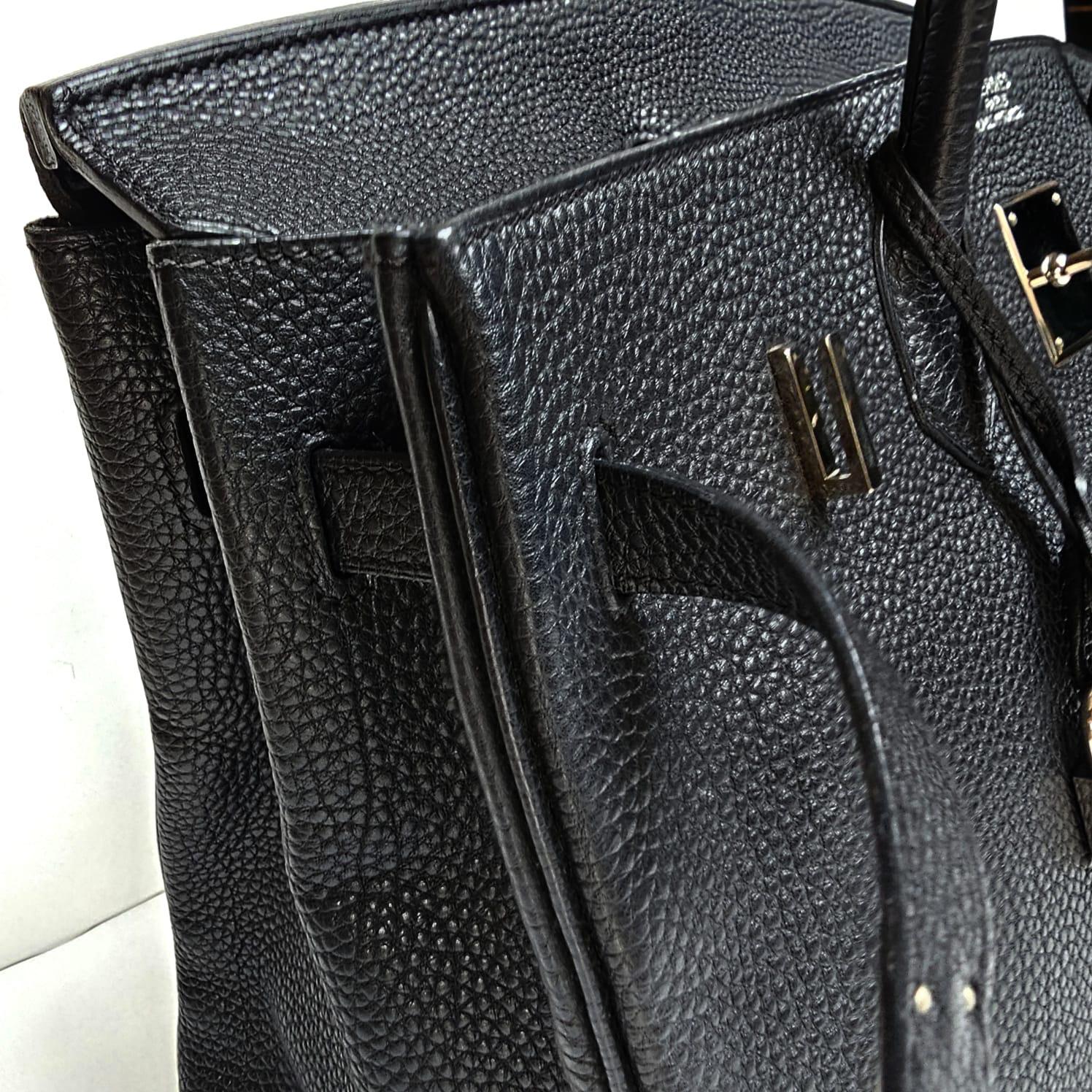 2008 Hermes Black Togo Leather Birkin 35 Bag 7