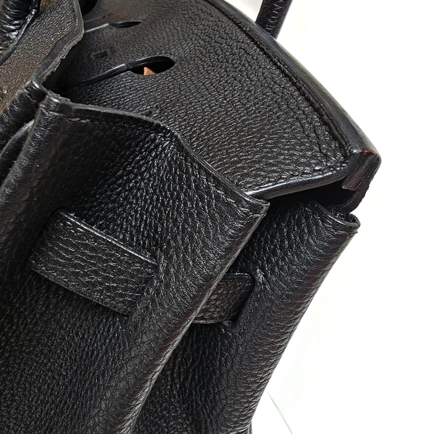 2008 Hermes Black Togo Leather Birkin 35 Bag 8