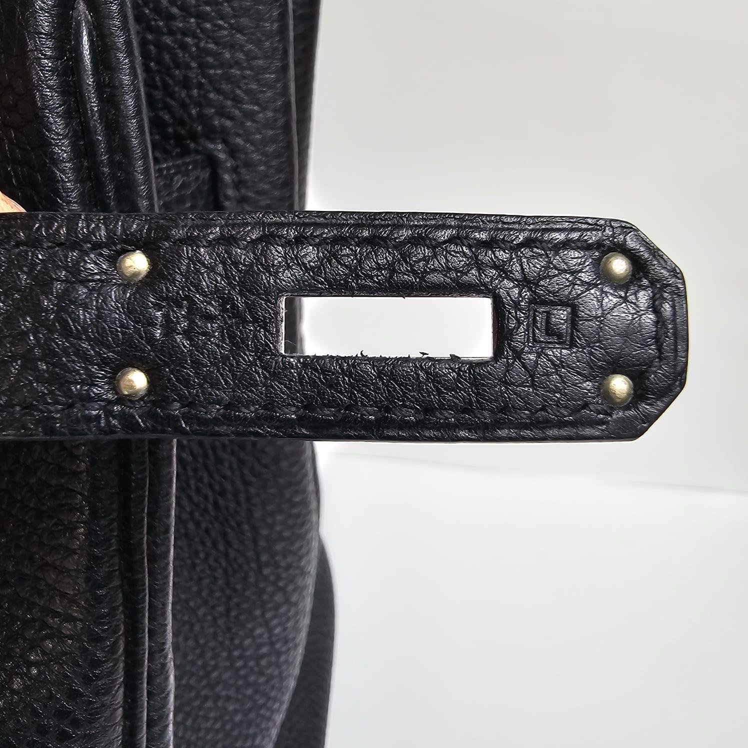 2008 Hermes Black Togo Leather Birkin 35 Bag 9