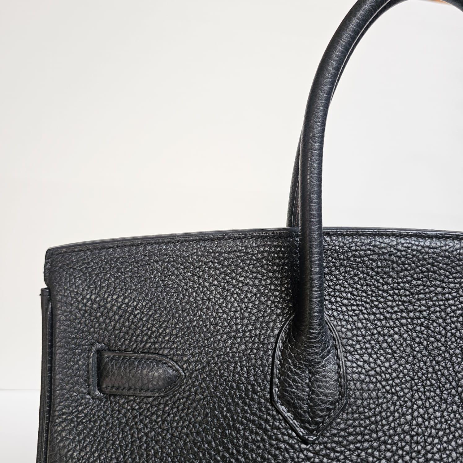 2008 Hermes Black Togo Leather Birkin 35 Bag 12