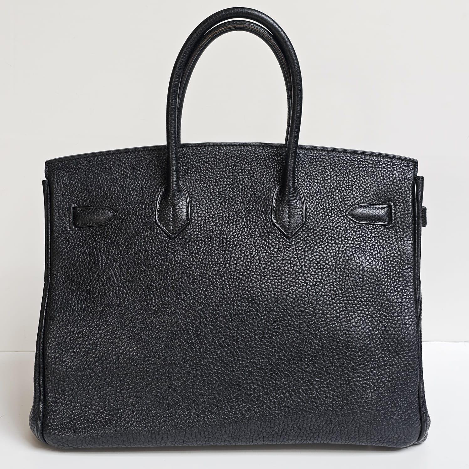 2008 Hermes Black Togo Leather Birkin 35 Bag 2