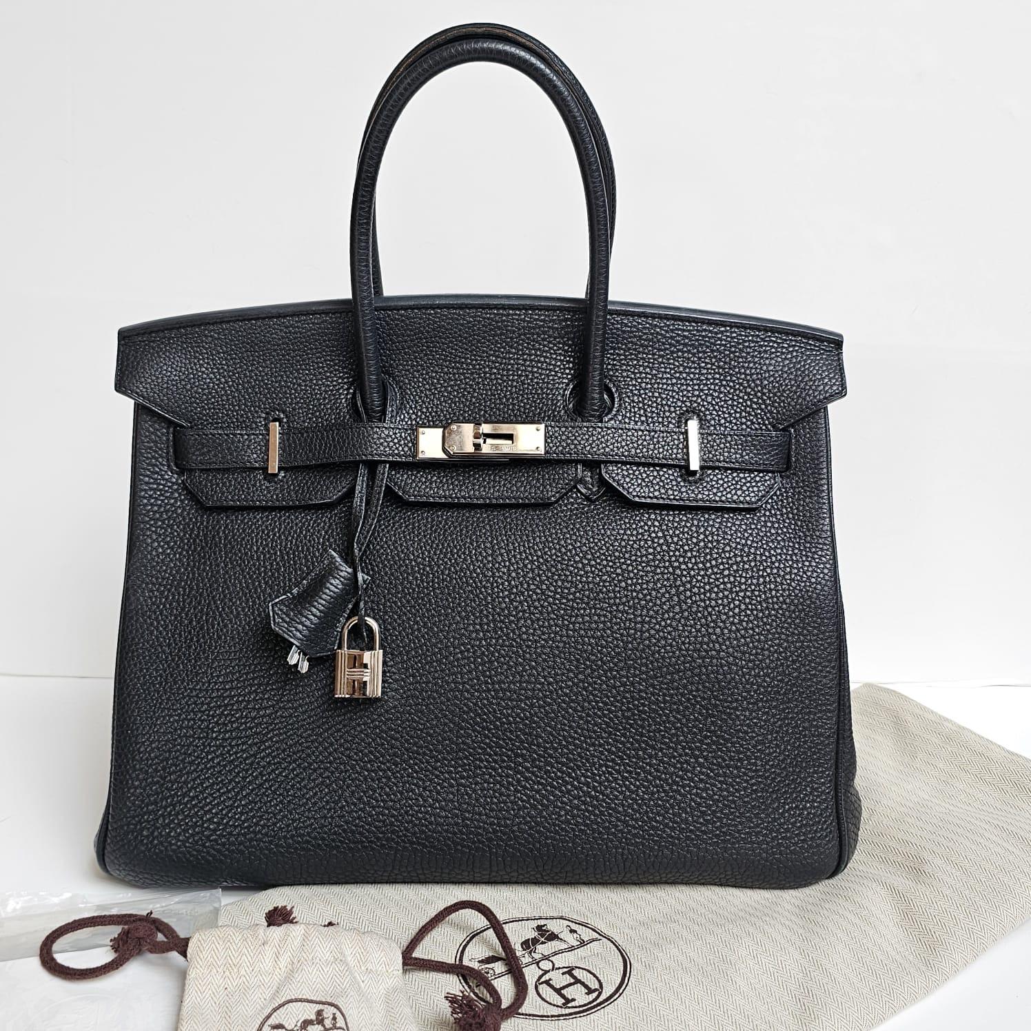 2008 Hermes Black Togo Leather Birkin 35 Bag 3