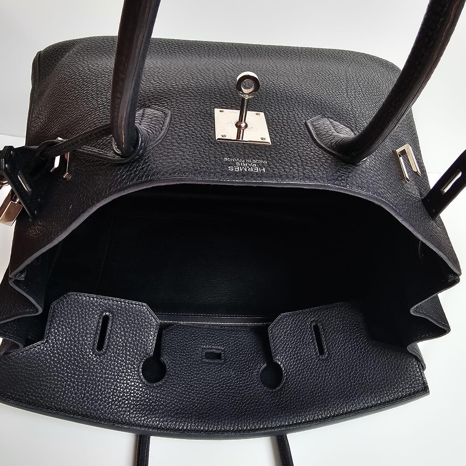 2008 Hermes Black Togo Leather Birkin 35 Bag 4