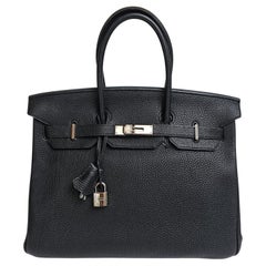 2008 Hermes Black Togo Leather Birkin 35 Bag