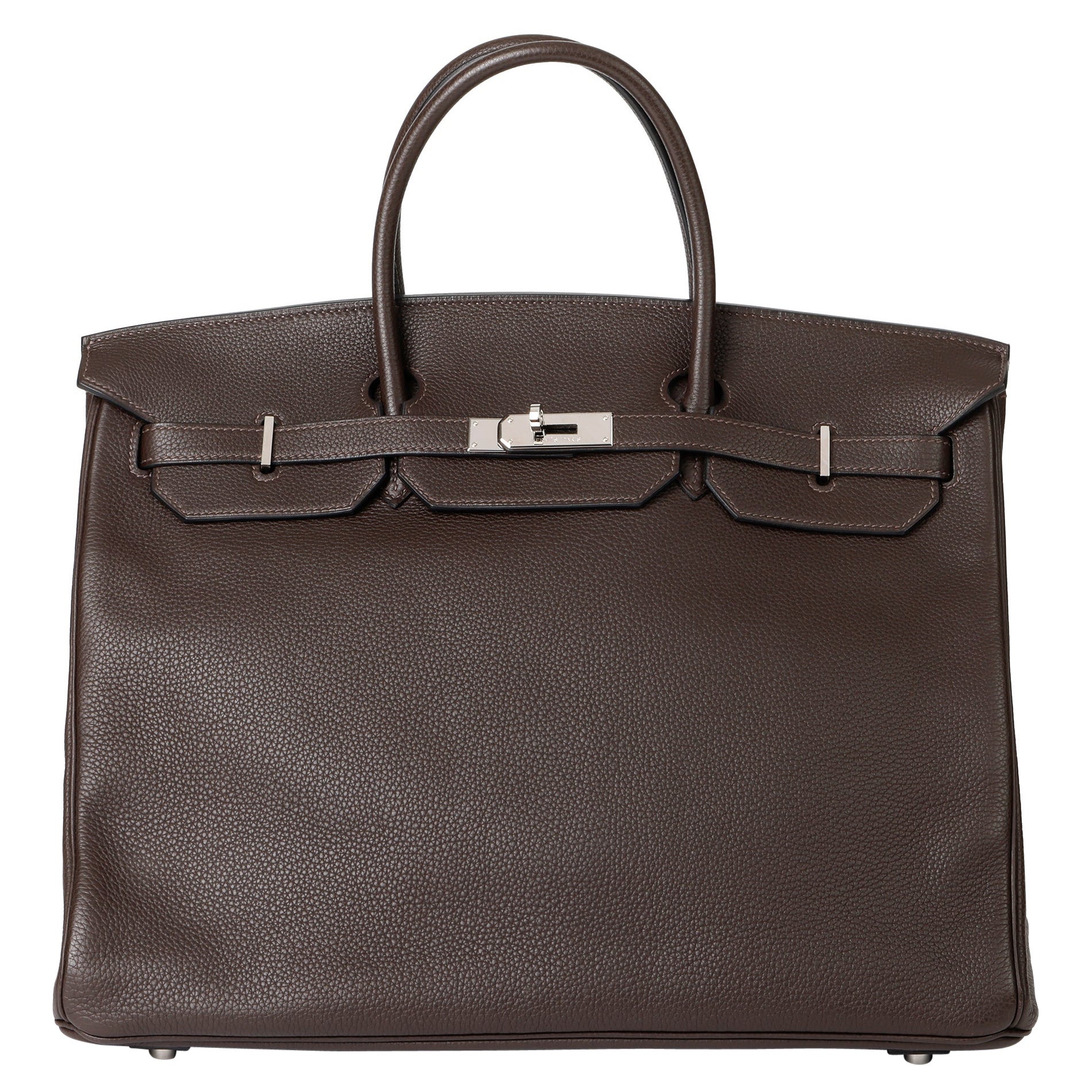2008 Hermes Chocolate Togo Leather Birkin 40cm Retourne