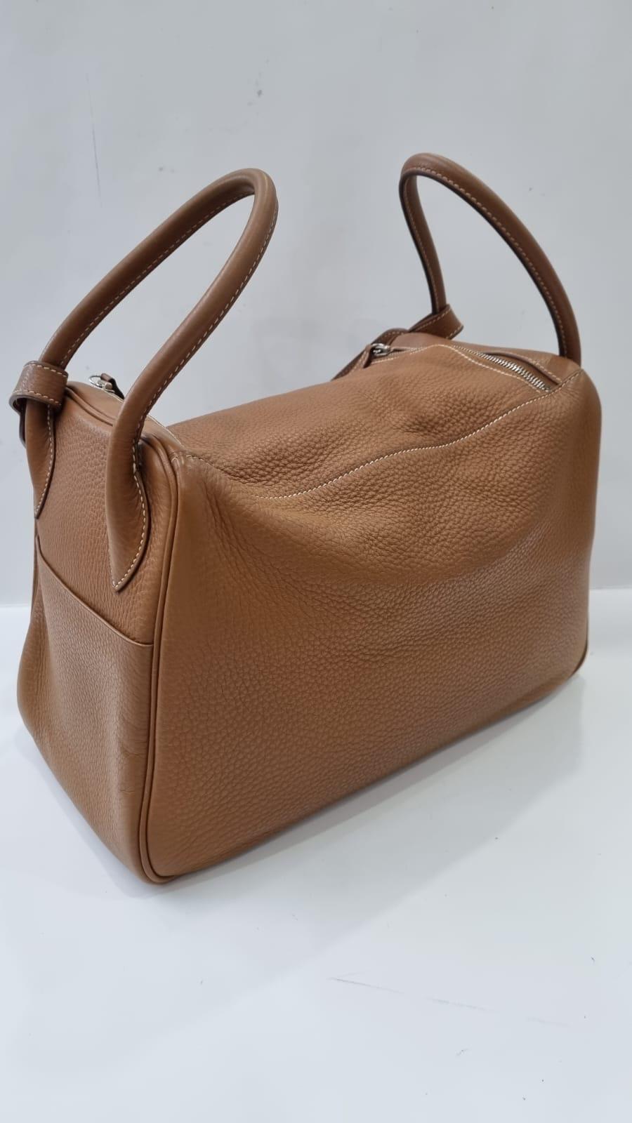 2008 Hermes Gold Clemence Leather Lindy 34 Bag 4
