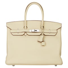 2008 Hermès Parchemin Clemence Leather Birkin 35cm