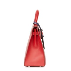 2008 Hermès Rouge Garance Epsom Leather Kelly 32cm Sellier