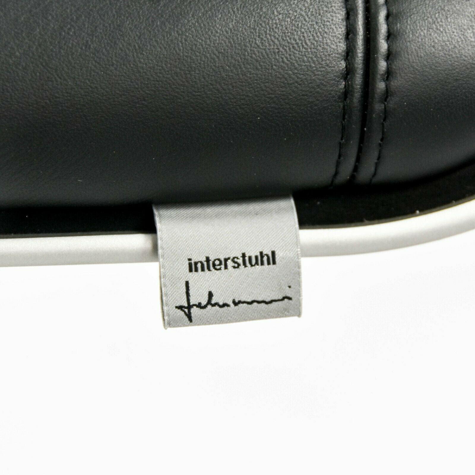 2008 Interstuhl Silver 262S Chaise de bureau en cuir noir par Hadi Teherani en vente 2