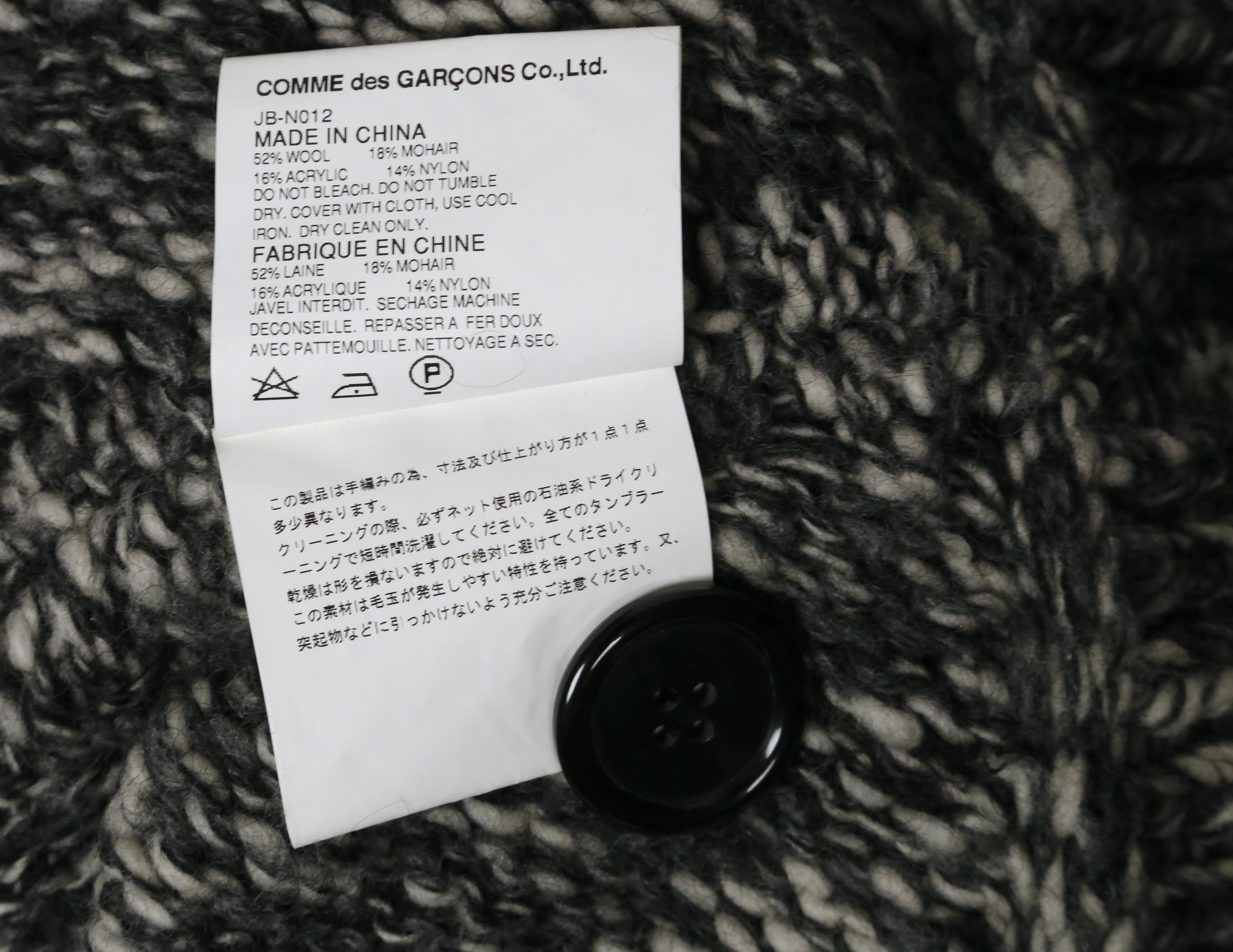 2008 JUNYA WATANABE COMME DES GARCONS Pullover aus grauem Marmorstrick im Angebot 6