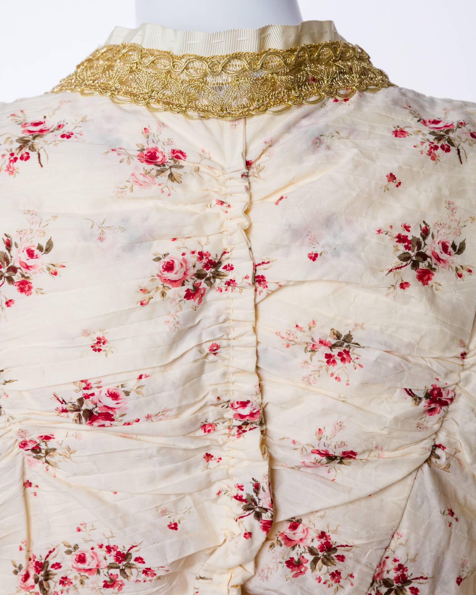 Women's 2008 Junya Watanabe Comme des Garcons Liberty Floral Gold Lace Runway Jacket