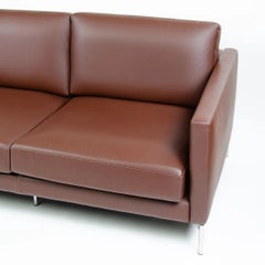 2008 Knoll Divina Two Seat Sofa/Settee by Piero Lissoni in Volo Leather Model 68