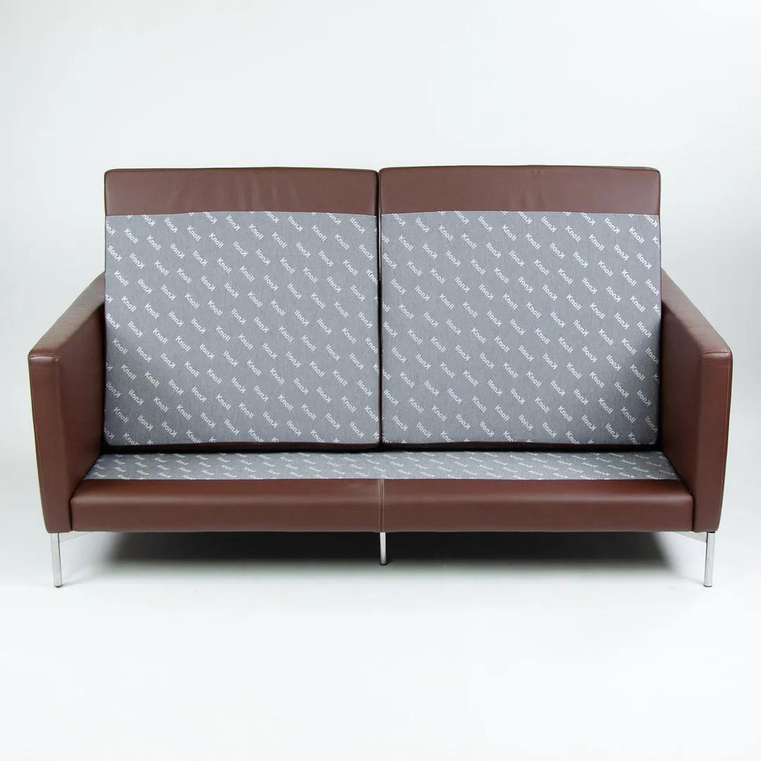2008 Knoll Divina Two Seat Sofa/Settee by Piero Lissoni in Volo Leather Model 68 In Good Condition For Sale In Philadelphia, PA