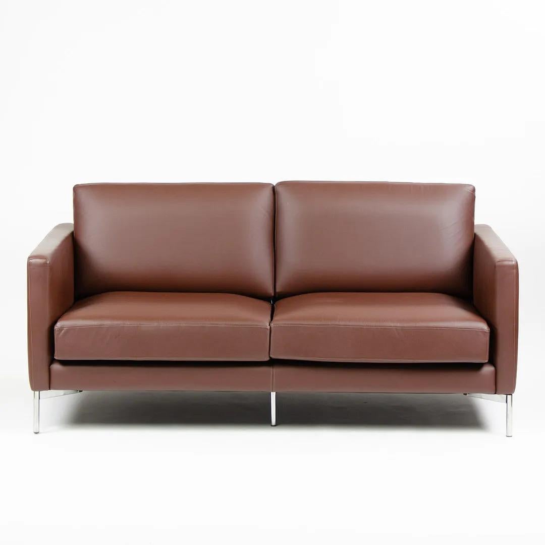 2008 Knoll Divina Two Seat Sofa/Settee by Piero Lissoni in Volo Leather Model 68 For Sale 1