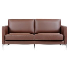 2008 Knoll Divina Two Seat Sofa/Settee by Piero Lissoni in Volo Leather Model 68