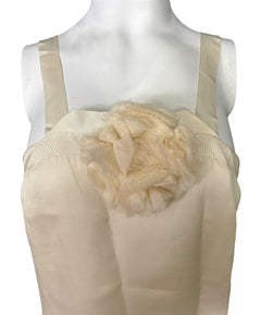 2008 Lanvin Paris White Silk Mini Dress, Size 38