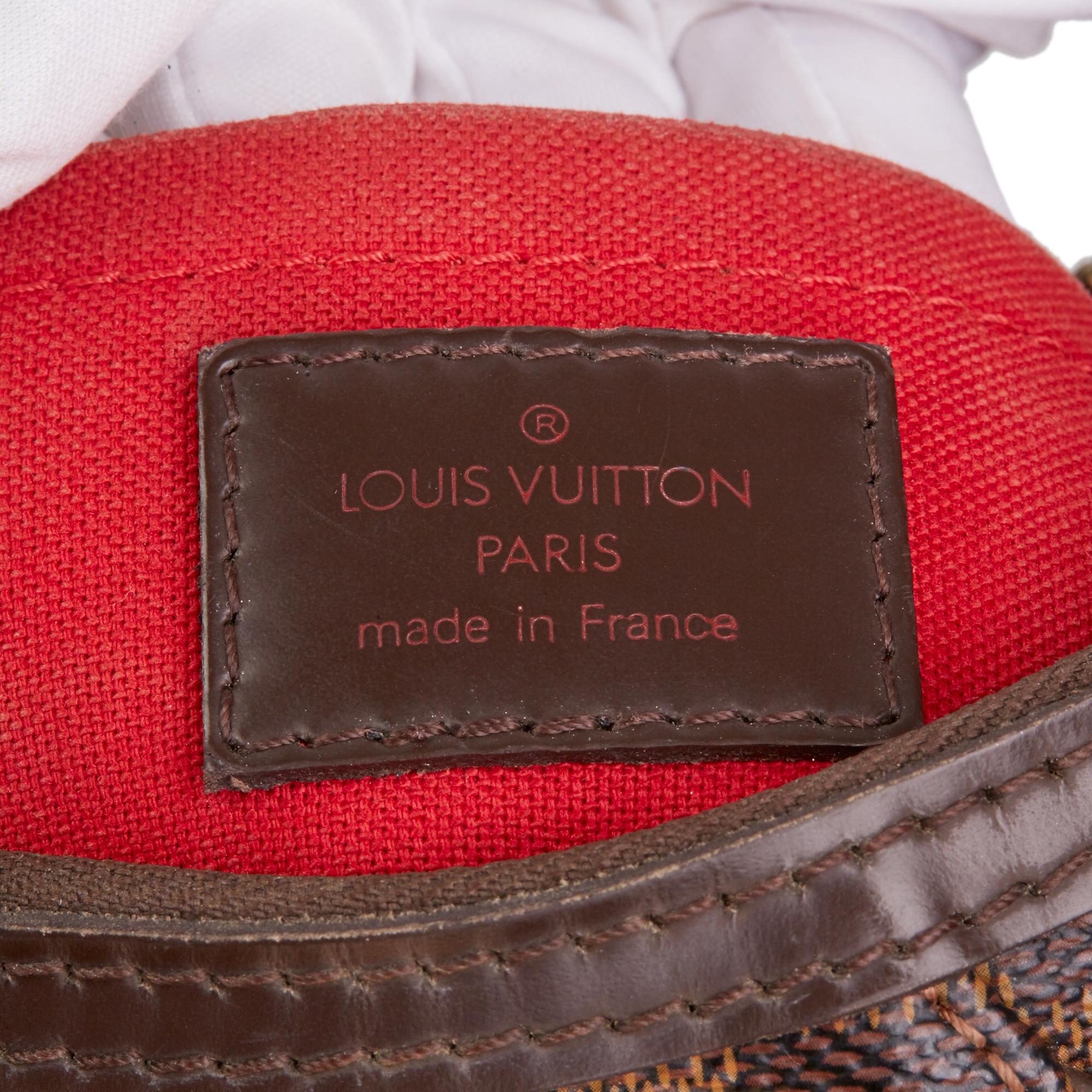 Women's 2008 Louis Vuitton Brown Damier Ebene Monogram Coated Canvas Thames PM