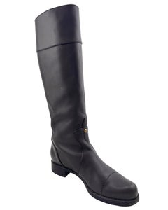 2008 Louis Vuitton Dark Brown Leather 'Notting Hill' Knee High Riding Boots