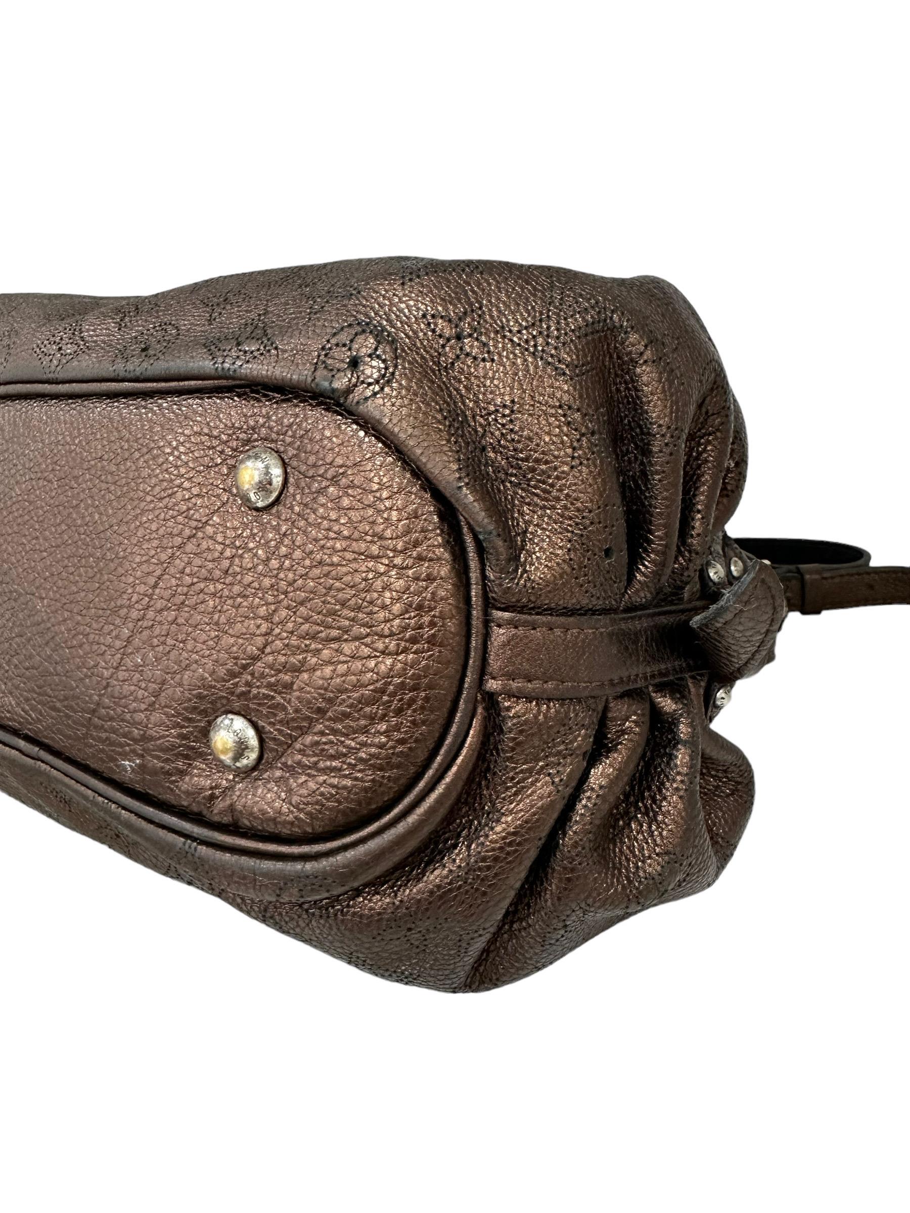 2008 Louis Vuitton Mahina XS Metallic Bronze Monogram Shoulder Bag For Sale 6