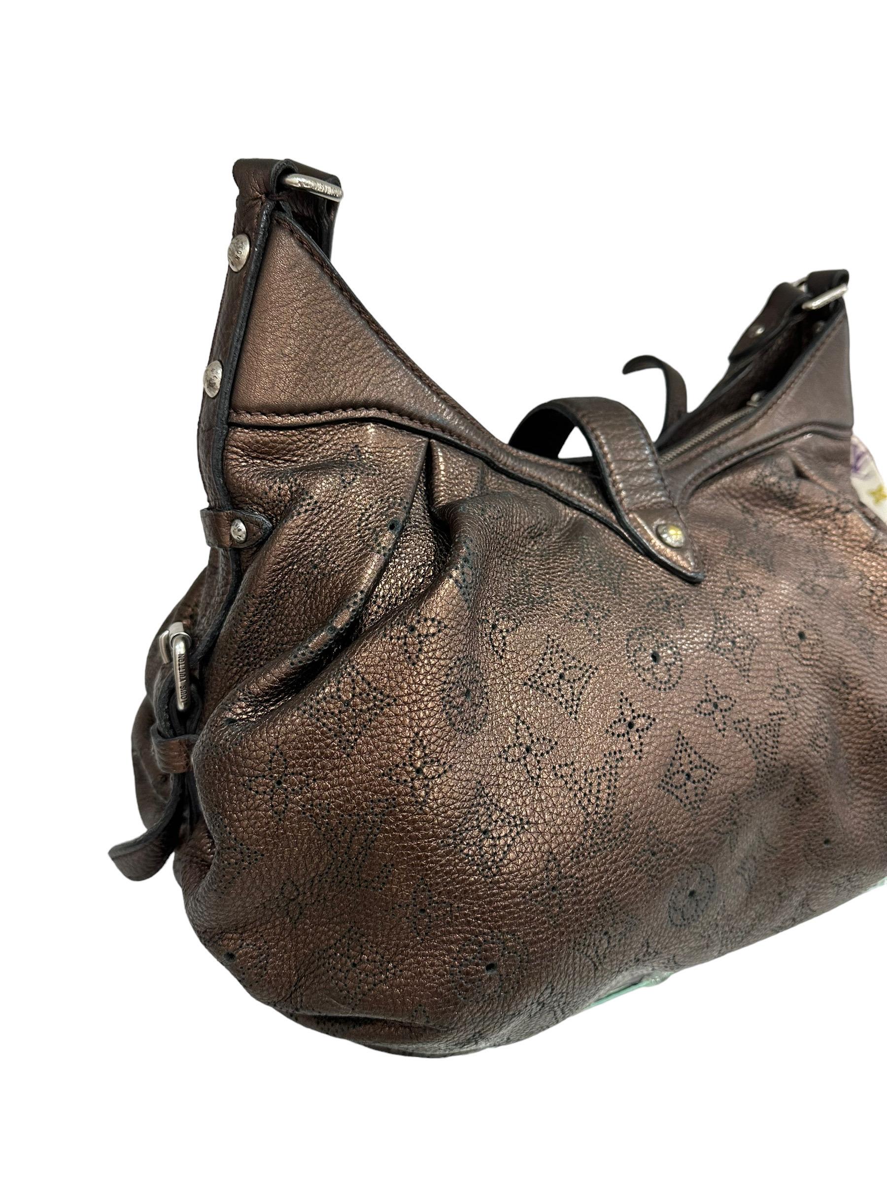 2008 Louis Vuitton Mahina XS Metallic Bronze Monogram Shoulder Bag For Sale 1