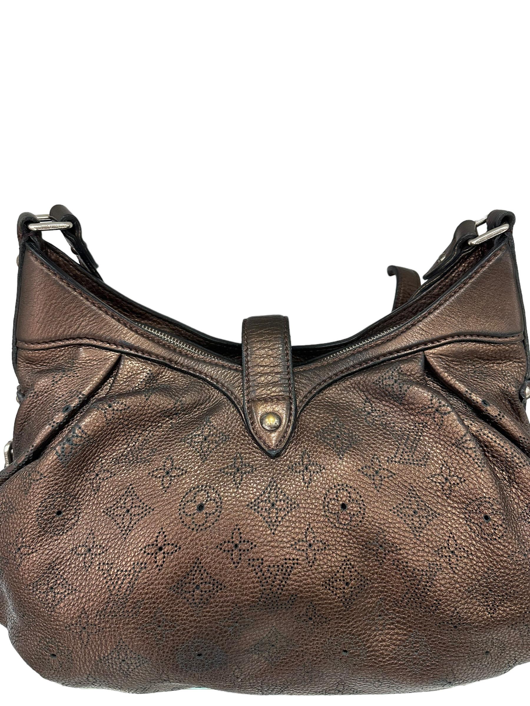 2008 Louis Vuitton Mahina XS Metallic Bronze Monogram Shoulder Bag For Sale 2