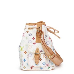 2008 Louis Vuitton White Multicolore Monogram Coated Canvas Petit Noe