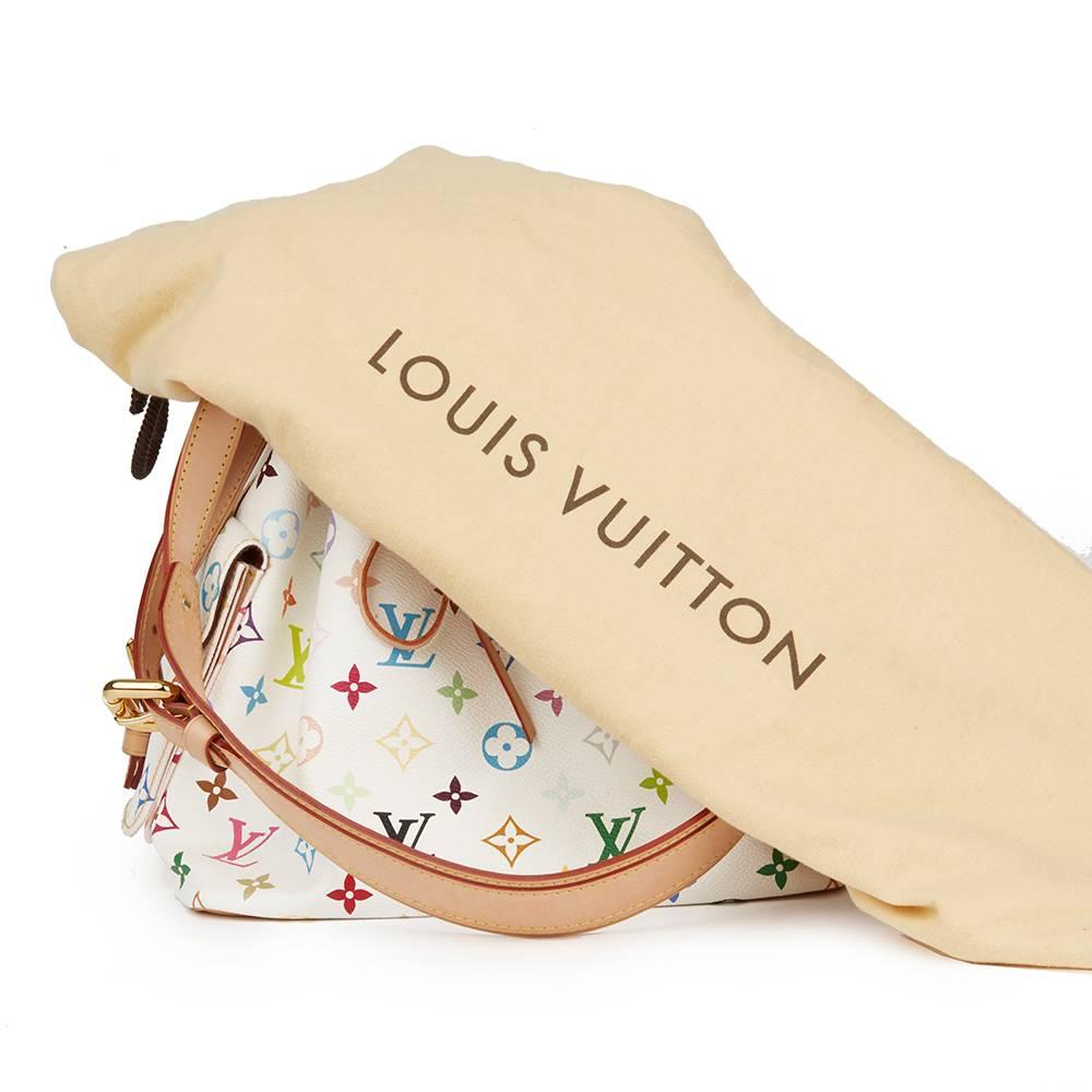 2008 Louis Vuitton White Multicolore Monogram Coated Canvas Petit Noe 5