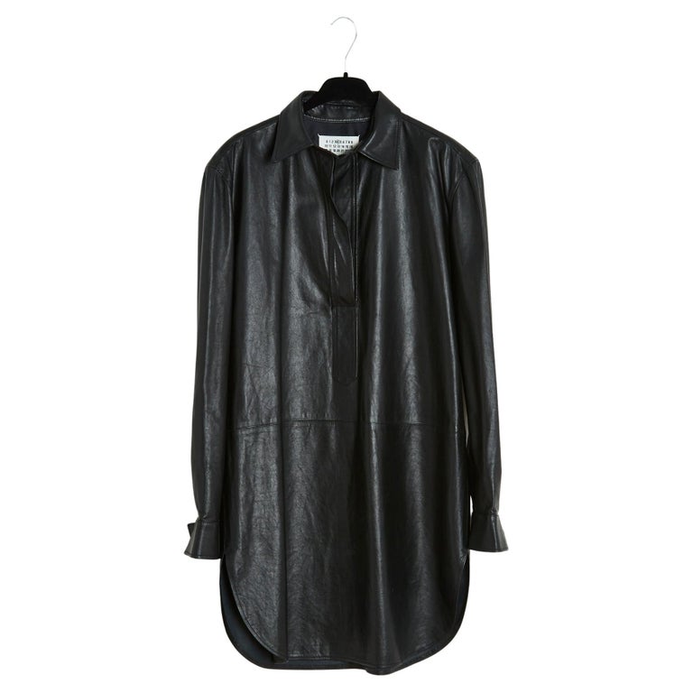 oversized leather dress Ronny Kobo Cindie Faux-Leather Knee-Length Dress