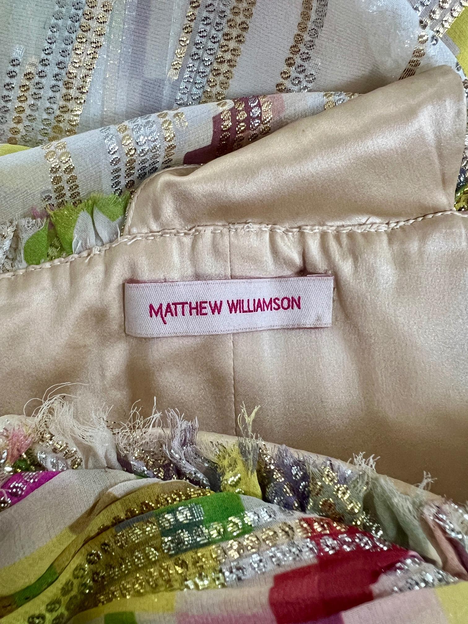 Matthew Williamson Runway 2008 - Robe à motifs géométriques multicolores en vente 1