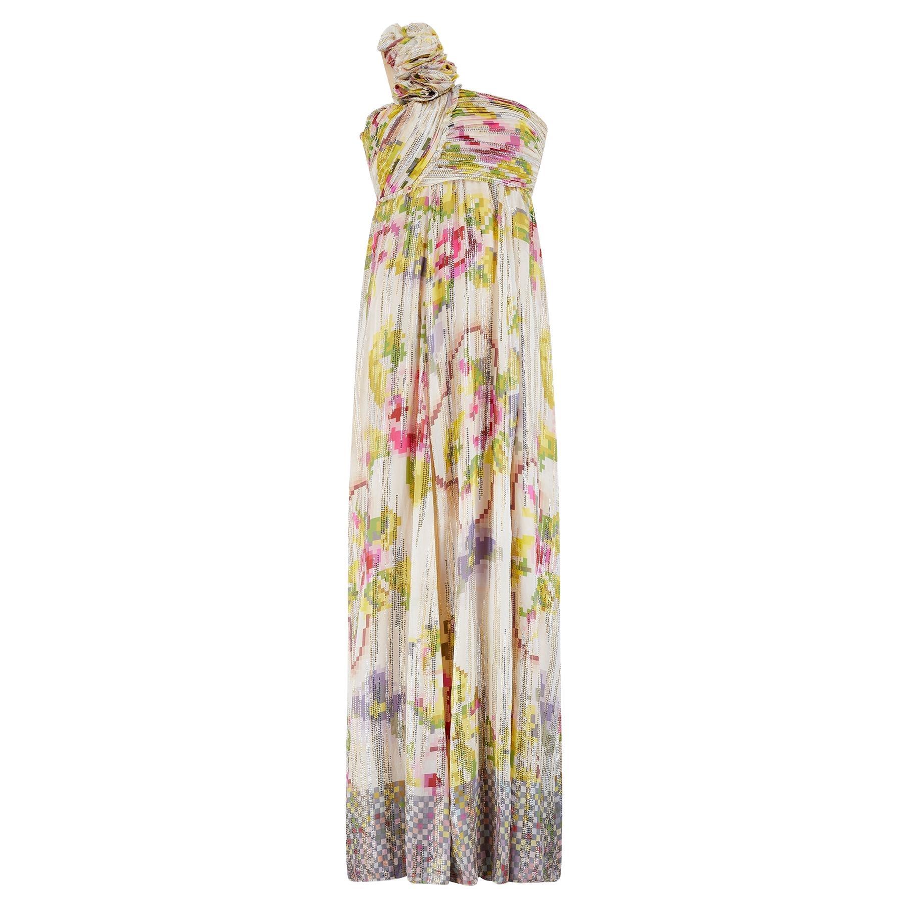 Matthew Williamson Runway 2008 - Robe à motifs géométriques multicolores en vente