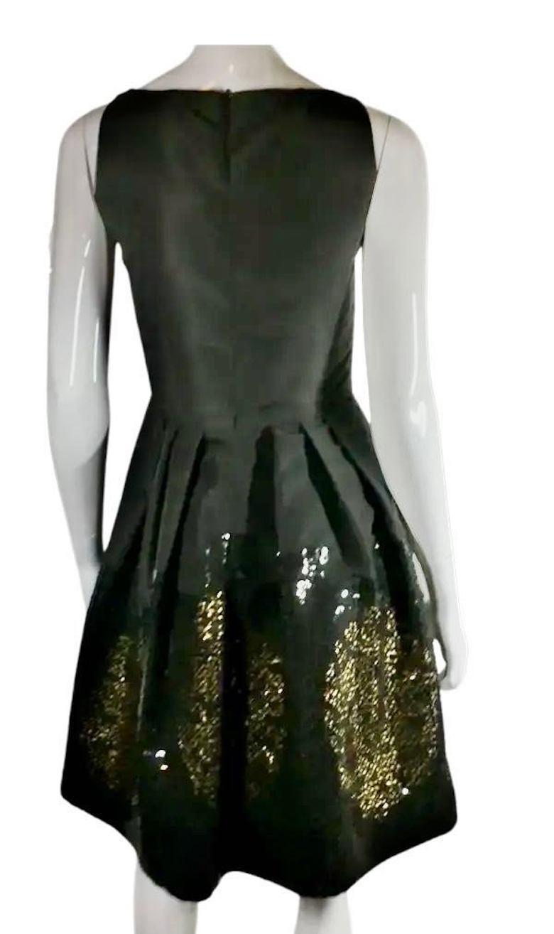 2008 Oscar de la Renta Sequin Embellished Black Silk Runway Dress  1