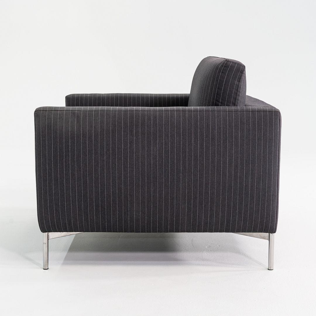 Américain 2008 Piero Lissoni for Knoll Chaise longue Divina en tissu à rayures noires en vente