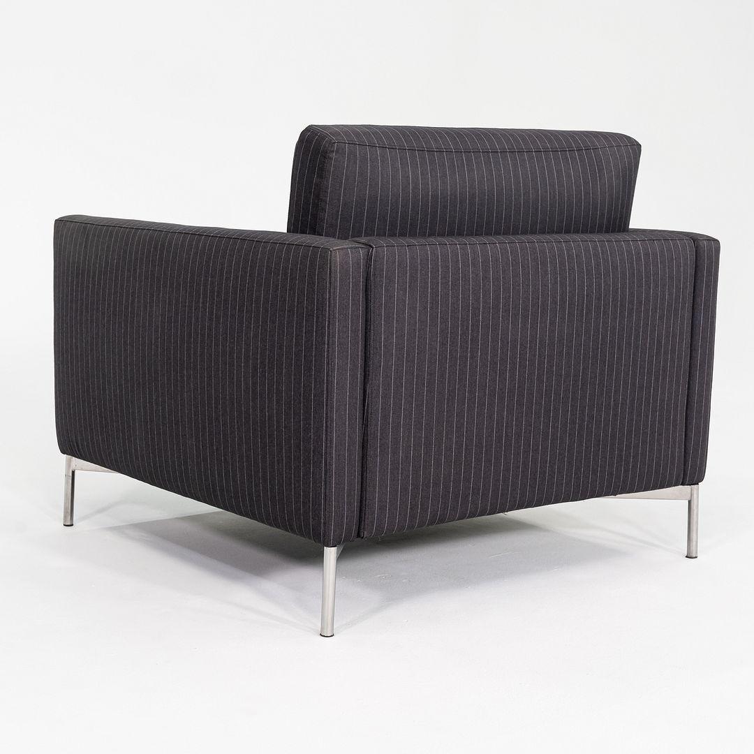 2008 Piero Lissoni for Knoll Chaise longue Divina en tissu à rayures noires Bon état - En vente à Philadelphia, PA