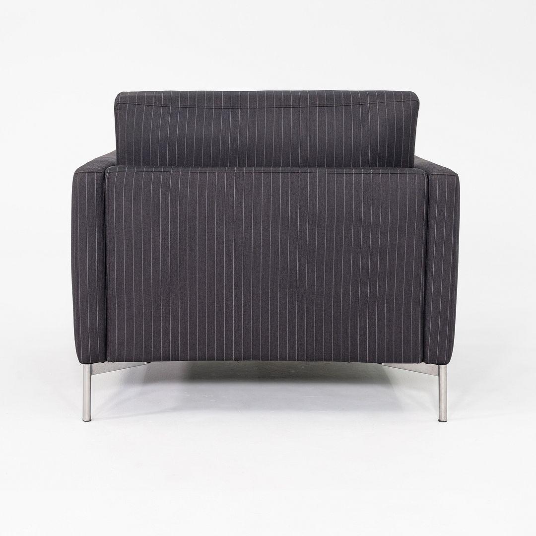 XXIe siècle et contemporain 2008 Piero Lissoni for Knoll Chaise longue Divina en tissu à rayures noires en vente