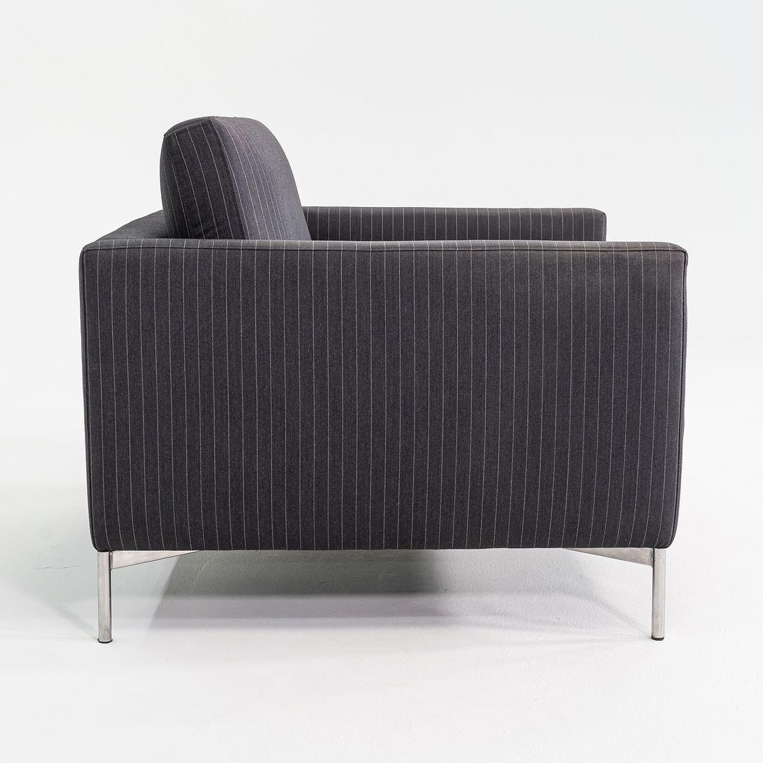 2008 Piero Lissoni for Knoll Chaise longue Divina en tissu à rayures noires en vente 1